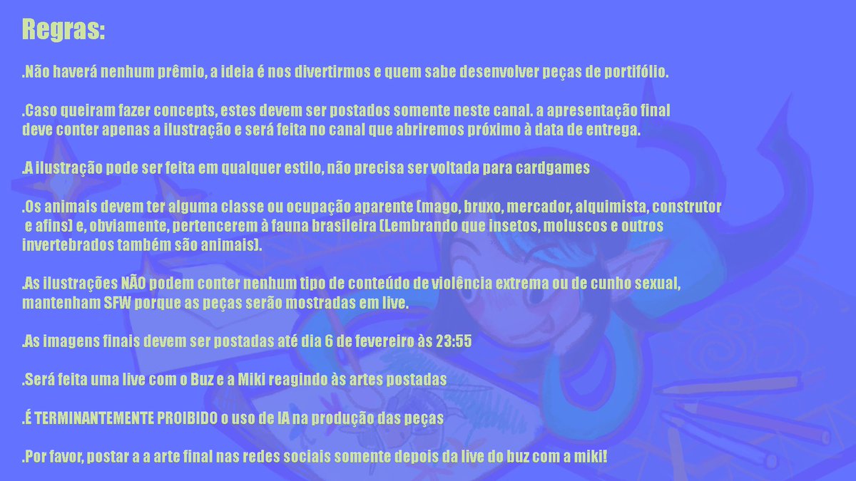 Miki_art_'s tweet image. Evento de Ilustração com o @buzsheep 

Leiam as regras com atenção!!