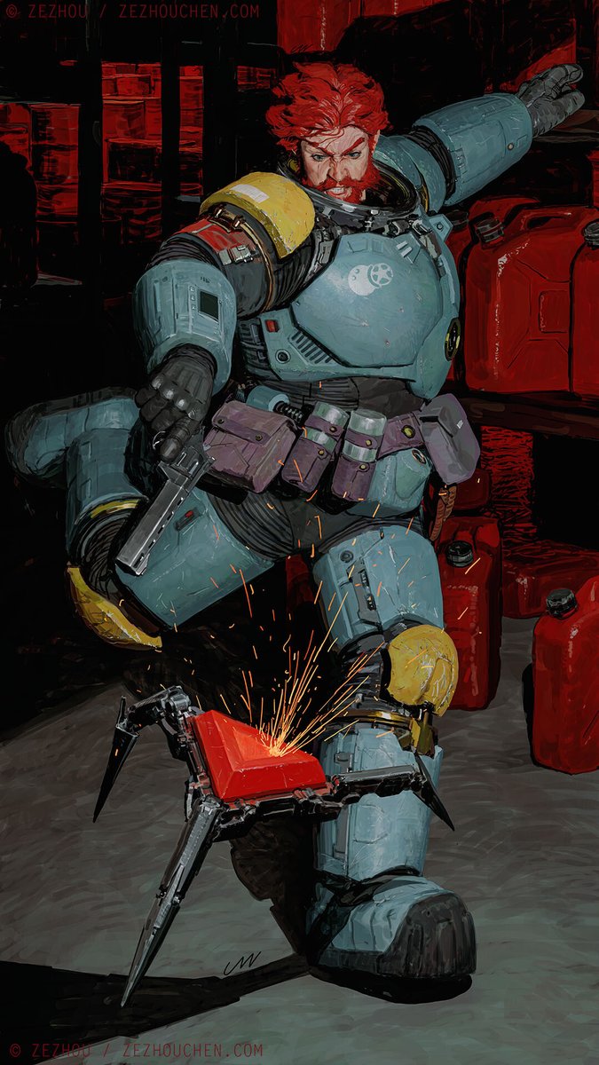 ZezhouArt's tweet image. Art not made with AI.