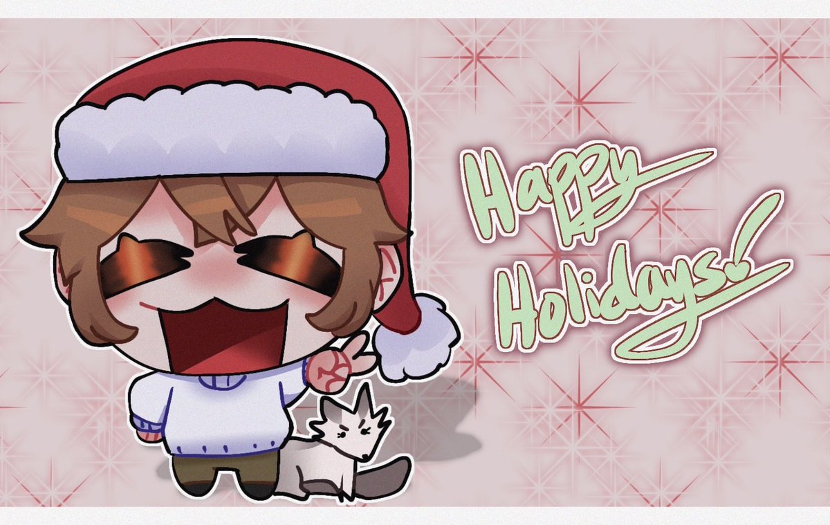 JP_SatoVT's tweet photo. Happy Holidays everyone! 
Art by @bnuuycore https://t.co/3vzQNEYNfZ
