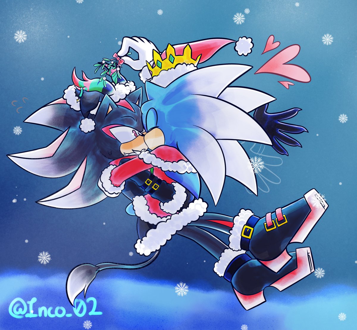 I GIVE- Happy Holidays to everyone!! 

#sonadow #SonicTheHedgehog #ShadowTheHedgehog