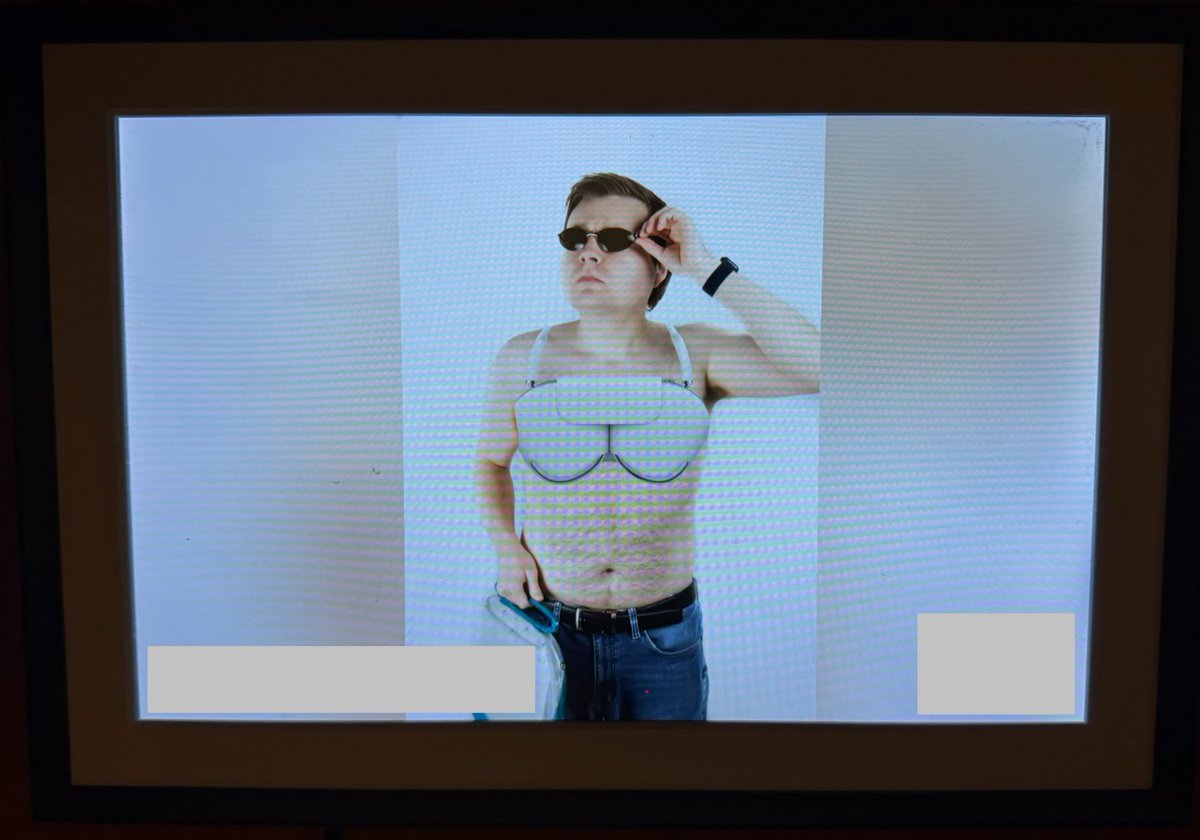 My mom has my AirPods Max "case bra" photo on her digital picture frame. 😭😭