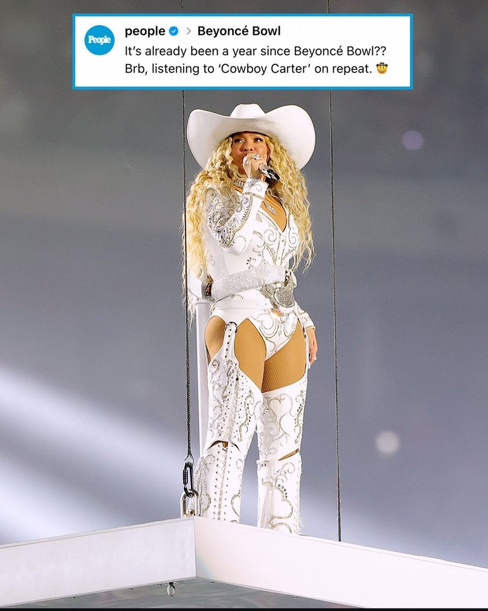 People Magazine celebrating the 1st anniversary of Beyoncé Bowl via IG. 📸