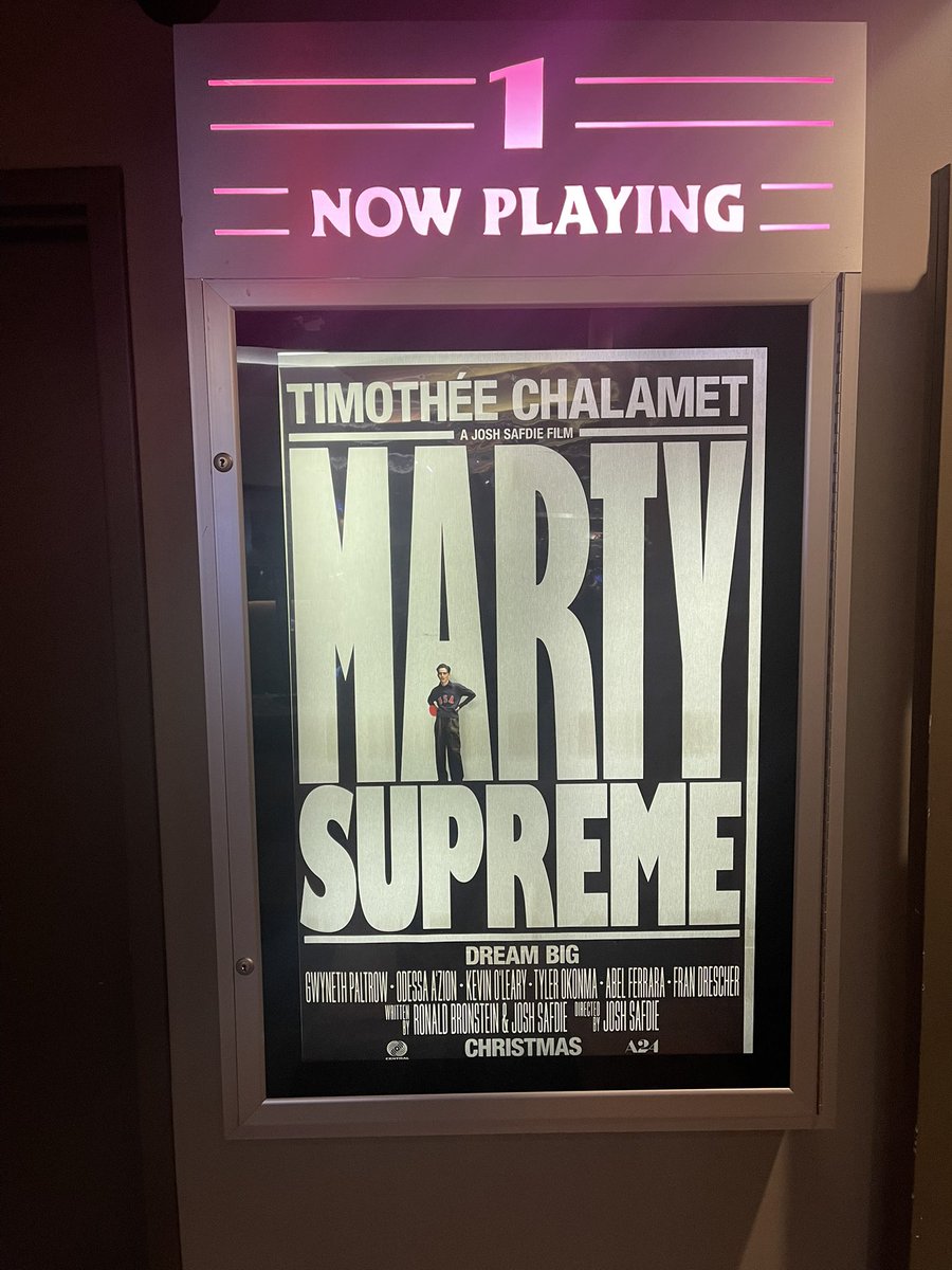 Now Seated for Marty Supreme
(Josh Safdie, 2025)
