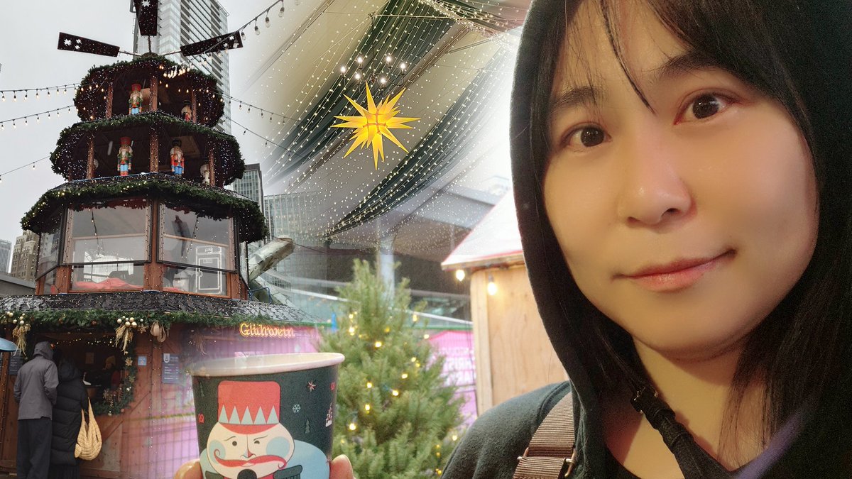 TomokoStudio's tweet image. カナダへ来てます！雨だったけど、初めてクリスマスマーケットに行きました🎄ホットワインがとっても美味しかったです♪
I'm in Canada! It was raining, but I went to my first Christmas market 🔔The mulled wine was absolutely delicious.