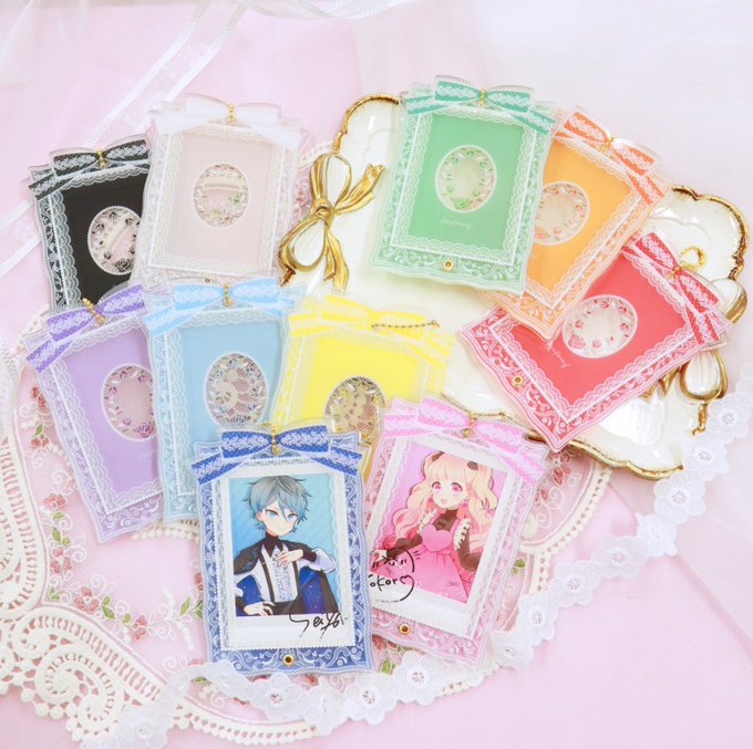フォトカードアクリルフレーム リボン　フラワー　原宿限定 10点セット fanfancy+】フォトカードアクリルフレーム リボン フラワー / FUKUYA