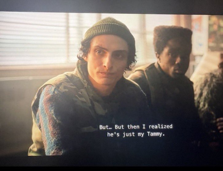 thecurebyler's tweet image. SPOILERS
will tells mike he is his tammy. byler is queerbait.