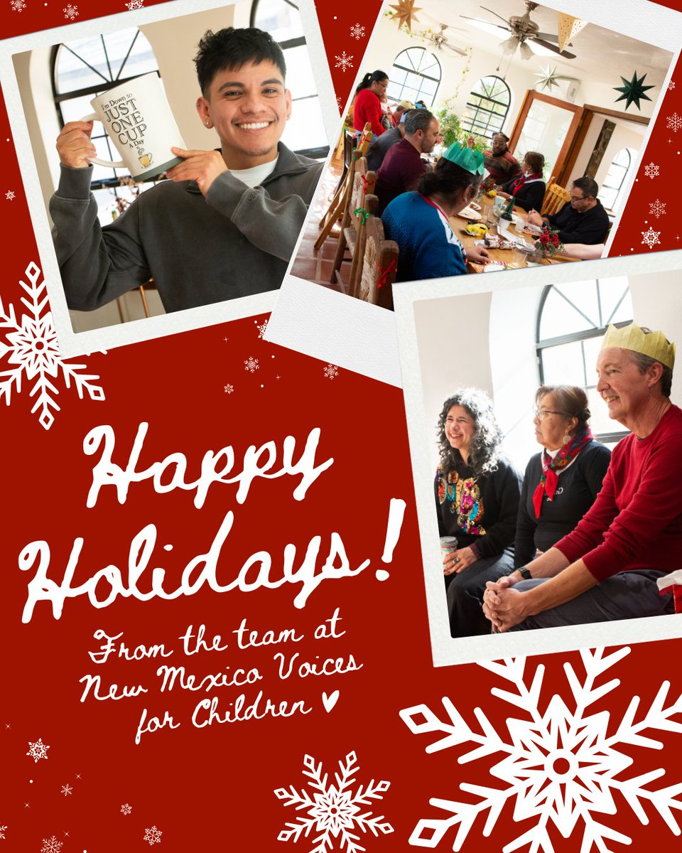 Happy holidays from all of us at New Mexico Voices for Children! We hope your holiday season is filled with happiness and cheer. ❄️♥️
