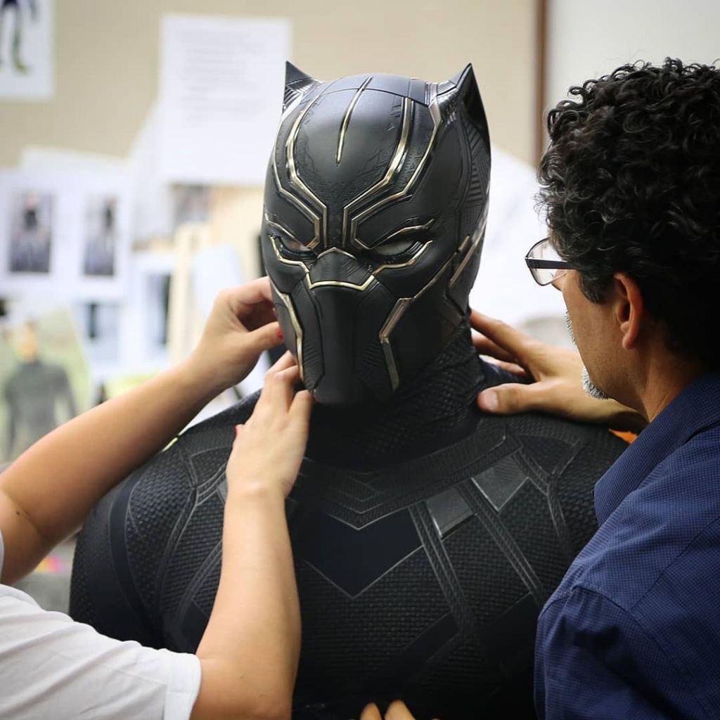 culturejpg's tweet image. Chadwick Boseman costume fitting for Black Panther
