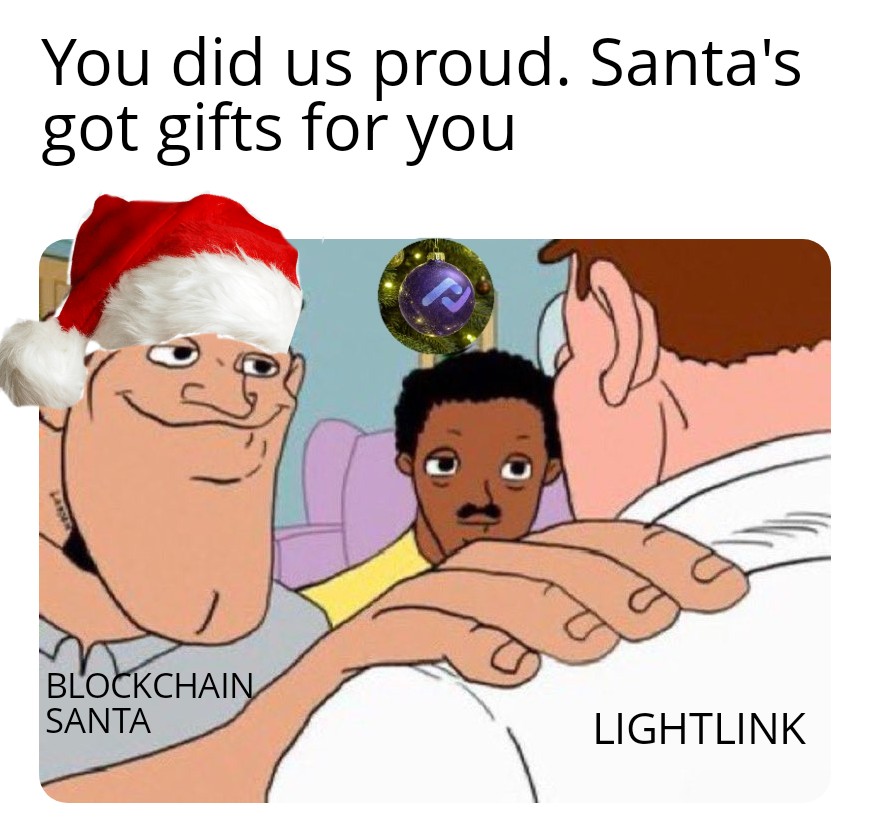 Olaniyi_dev's tweet image. Blockchain Santa is proud 😅
#discoverpossible with @LightLinkChain

#LL #meme