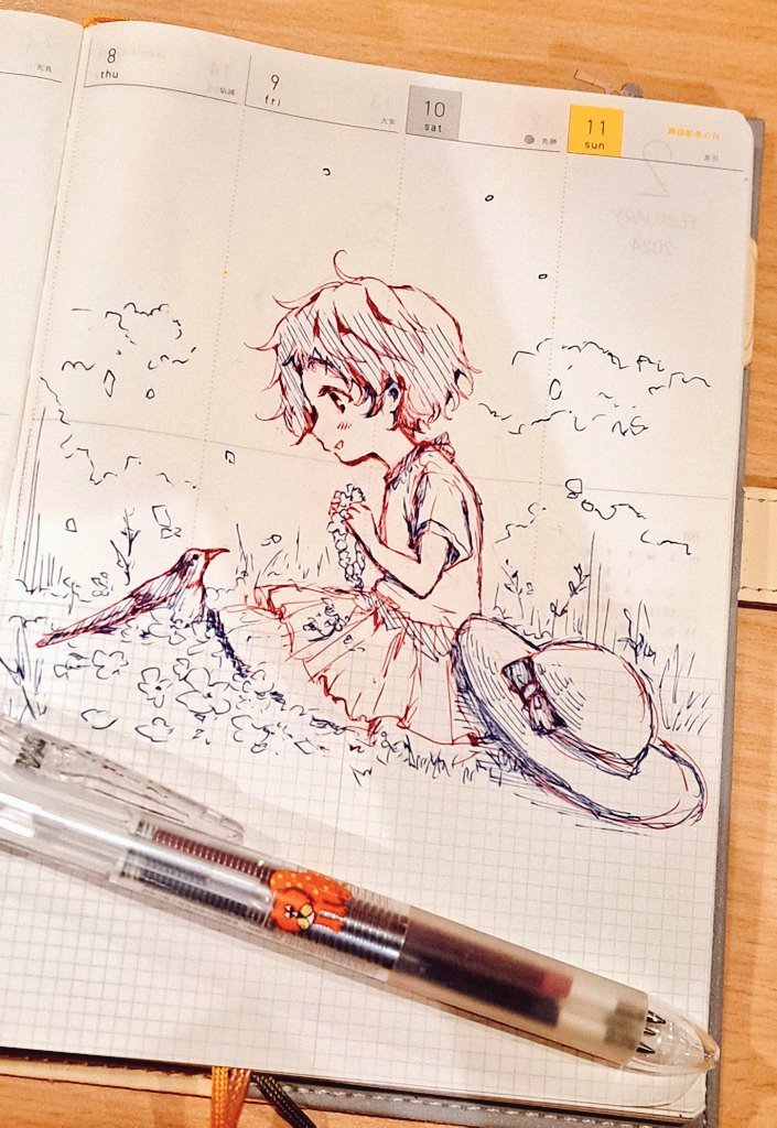 喫茶店で描いたらくがき