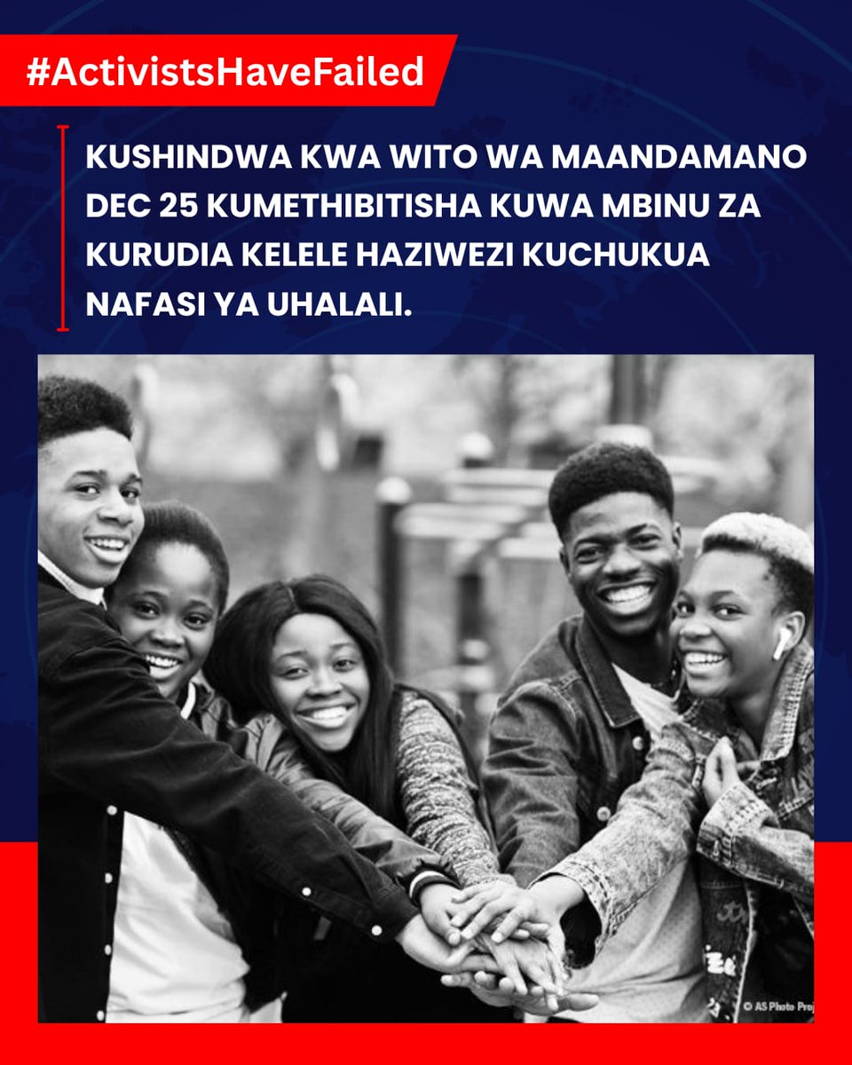 Bizydan's tweet photo. Kushindwa kwa maandamano ya Dec 25, kama ilivyokuwa Dec 9, ni ushahidi kuwa Watanzania hawadanganyiki kirahisi. Wananchi walichagua amani badala ya fujo, wakionesha kuwa hawako tayari kutumiwa kama vichocheo vya ghasia na ajenda za uharibifu.#ActivistsHaveFailed
Vijana Wakataa Kutumika