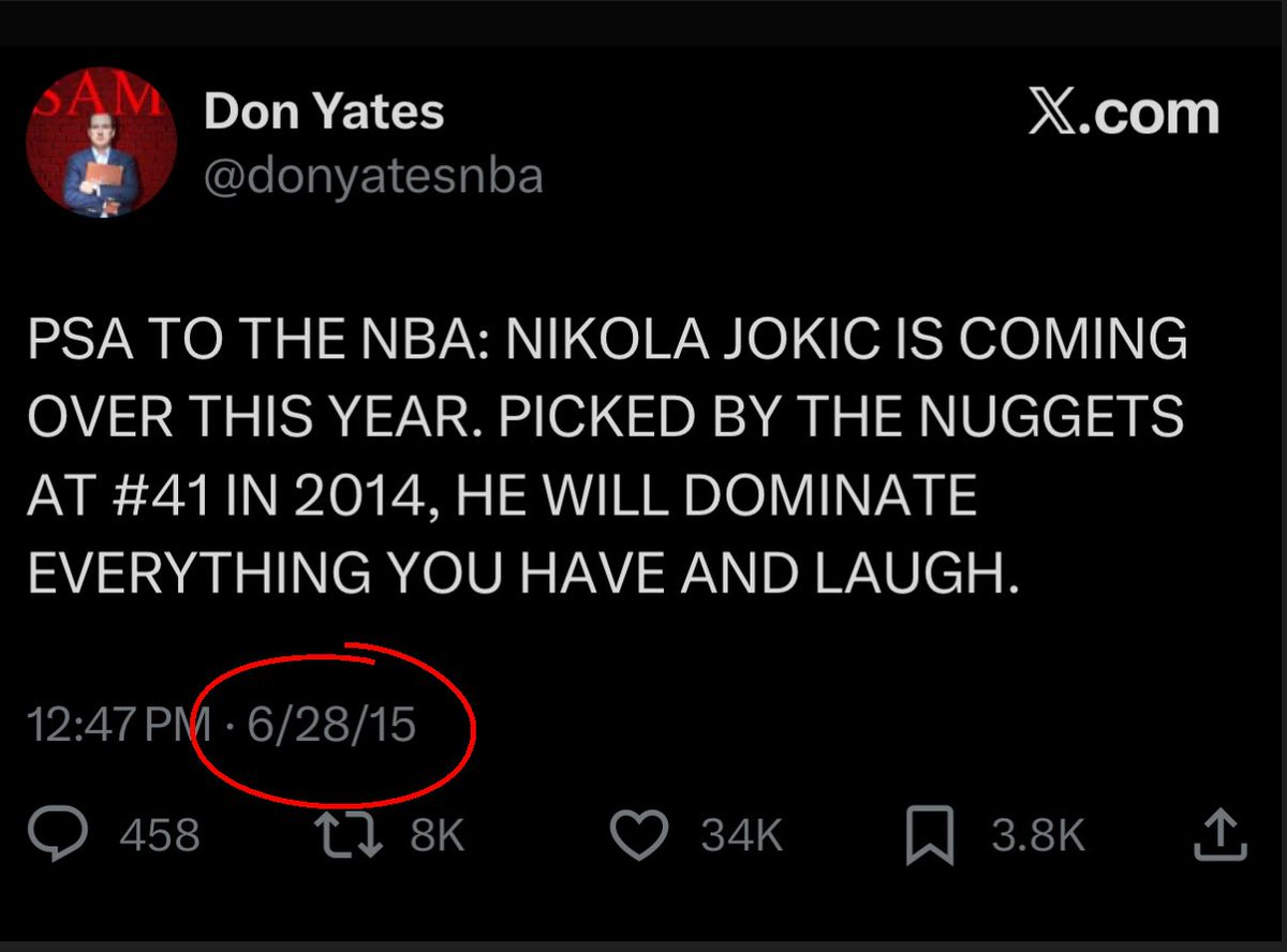 TheyAlreadyKnew's tweet image. #Jokic