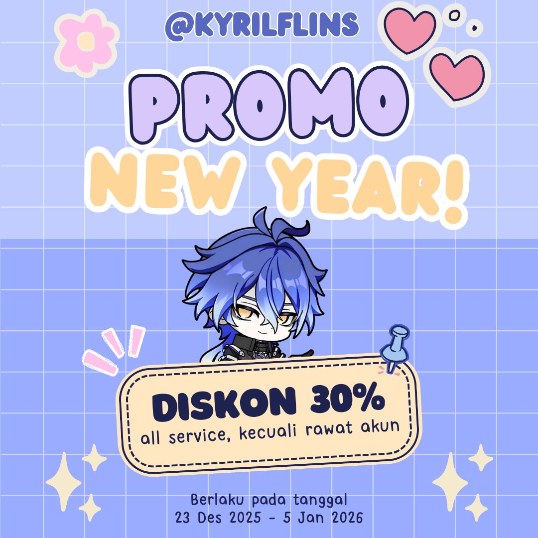 kyrilflins's tweet image. [any interactions are appreciated🎀]

♡ 𝐍𝐄𝐖 𝐘𝐄𝐀𝐑 𝐏𝐑𝐎𝐌𝐎 ♡

before the year turns, let yourself rest a little. to celebrate new beginnings, sky is offering a 30% OFF for all piloting service &amp;gt;ᴗ&amp;lt;

dont miss out — DM @kyrilflins💌
*cek alt for tnc