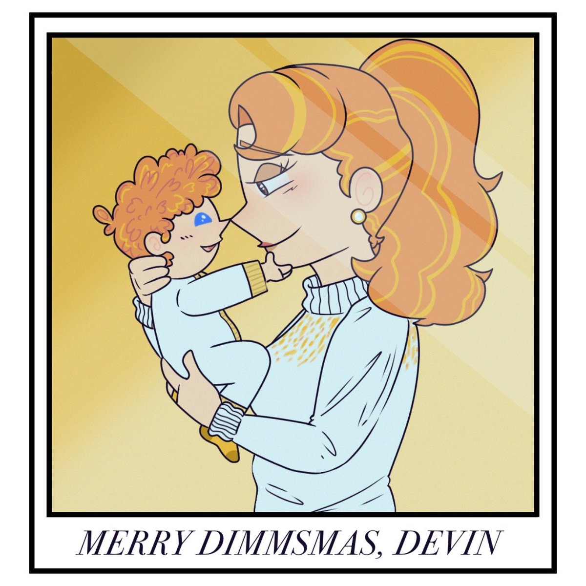 fanimplaytion's tweet photo. Merry Dimmsmas to all! 💛🤍🧡

The note behind the photo would read, "I've started to understand the values of having a family because of you. Merry 'Dimmsmas', Devin." The mama loves her little guy.

#FamilyBusiness #fopanw #devdimmadome https://t.co/4EOaJLXgzQ