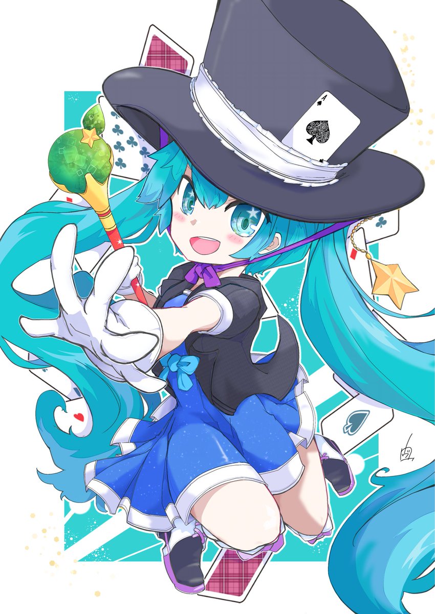 初音ミク ,magical_mirai_miku 「#伸びた伸びないは置いといて2025年自身が思う力作」|ヴォルさん.⚡️✌︎('ω'✌︎ )⚡︎のイラスト