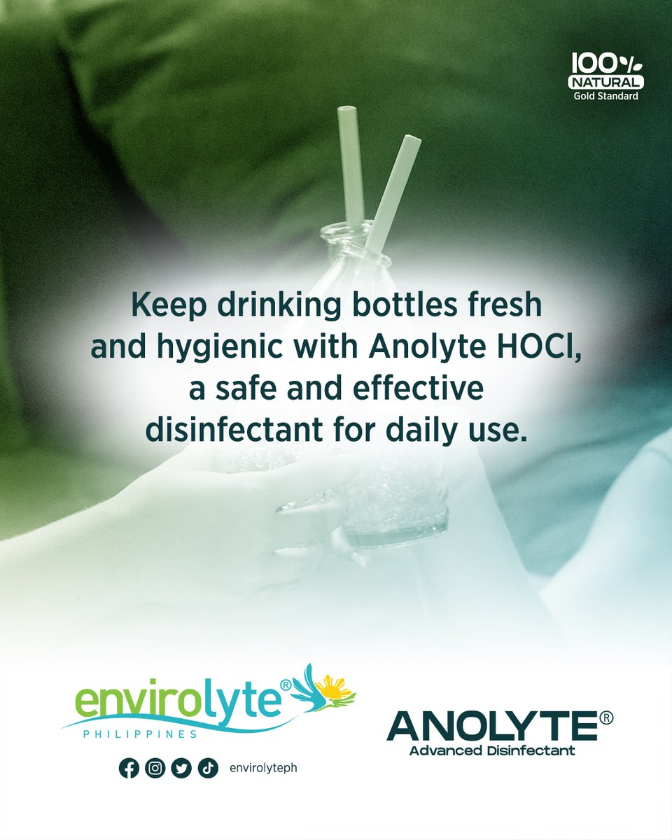 envirolyteph's tweet photo. Keep drinking bottles fresh and hygienic with Anolyte HOCl, a safe and effective disinfectant for daily use.

Learn more / Order: https://t.co/sPWplhHbtO
Become a distributor. Ask us how.

#envirolyte #envirolyteph #anolyte #hocl #philippines #organicph #naturalph #healthph https://t.co/mudgdgnNCm