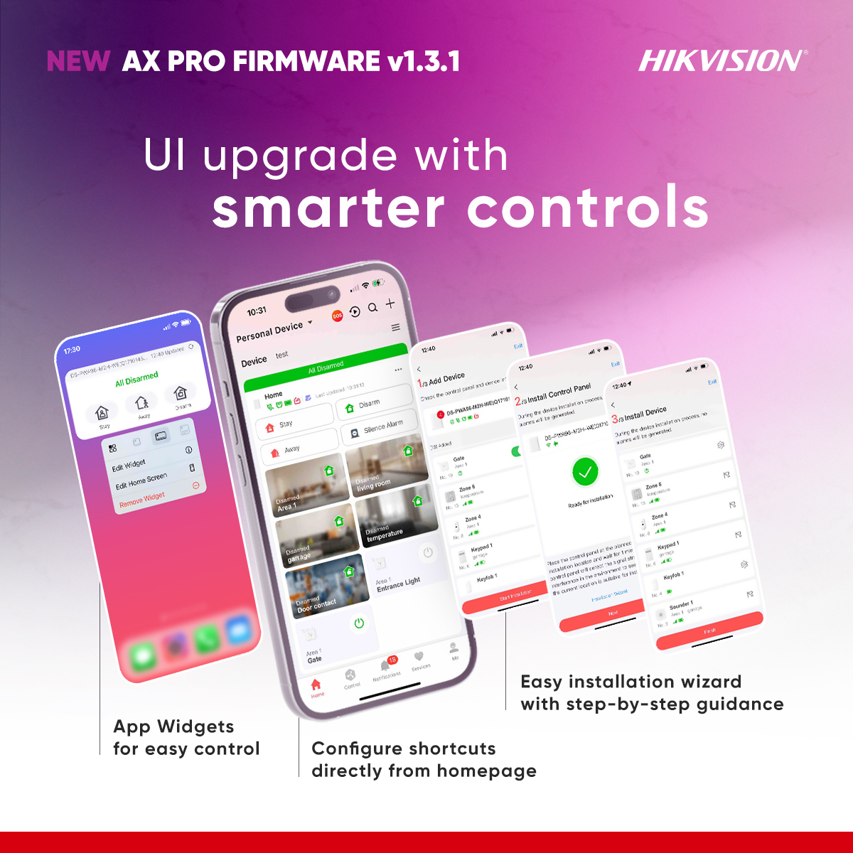 HikvisionEurope's tweet photo. 🚀 AX PRO Firmware V1.3.1 — Coming soon!

The latest AX PRO update delivers new device support, enhanced system protocols, and a refreshed APP experience for smoother operation and smarter control.

#Hikvision #Alarm #SecurityAlarm #AXPRO #WirelessAlarm #FirmwareUpgrade https://t.co/Xq8EyBTitf