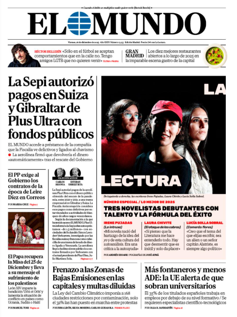 elmundoes's tweet image. 📰 Portada de EL MUNDO del lunes 16 de octubre.

Ya disponible en Orbyt y en la edición digital con la mejor información.