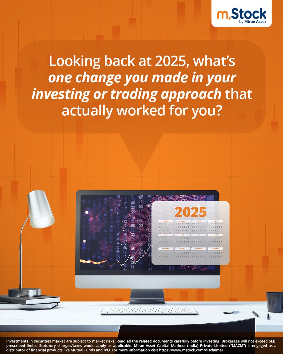 Everyone experiments, learns, and adapts. What’s one change you made in 2025 that truly worked for you?
Share it in the comments, it might help someone else.

#Investing #trading #letstalk #mStock #MiraeAsset