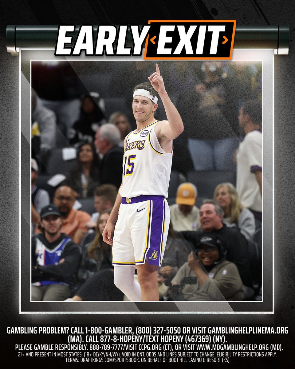 DK_Assist's tweet image. Austin Reaves has been ruled out — Early Exit is in effect.    

All qualifying bets and legs (including LIVE) will be honored and tagged as Early Exit Protected.