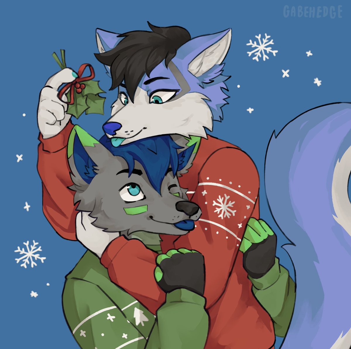 SkylerFox333's tweet photo. Merry Wolpmas everyone! 🐺🦊🎄
🐺: @ZaegerTheWolf 

🎨: @gabehedge https://t.co/sKZZhTb2Z6