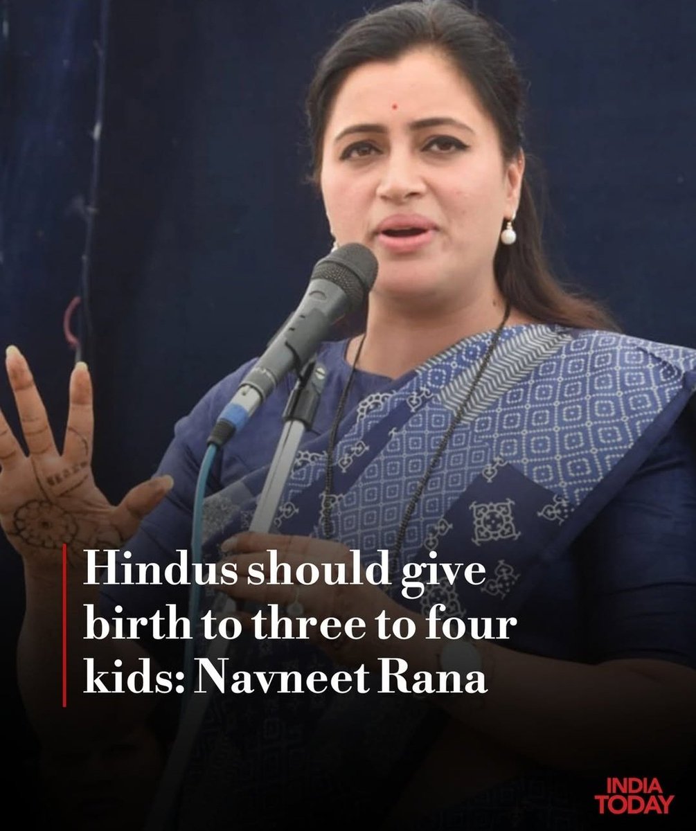 Muslim women are accused of being oppressed without proof.
Hindu women are publicly ordered to reproduce &amp; it is still denied oppression.
Democracy that does not immediately reject such politicians is not failing by this design.
#babycounter navneetrana knows she's unaccountable