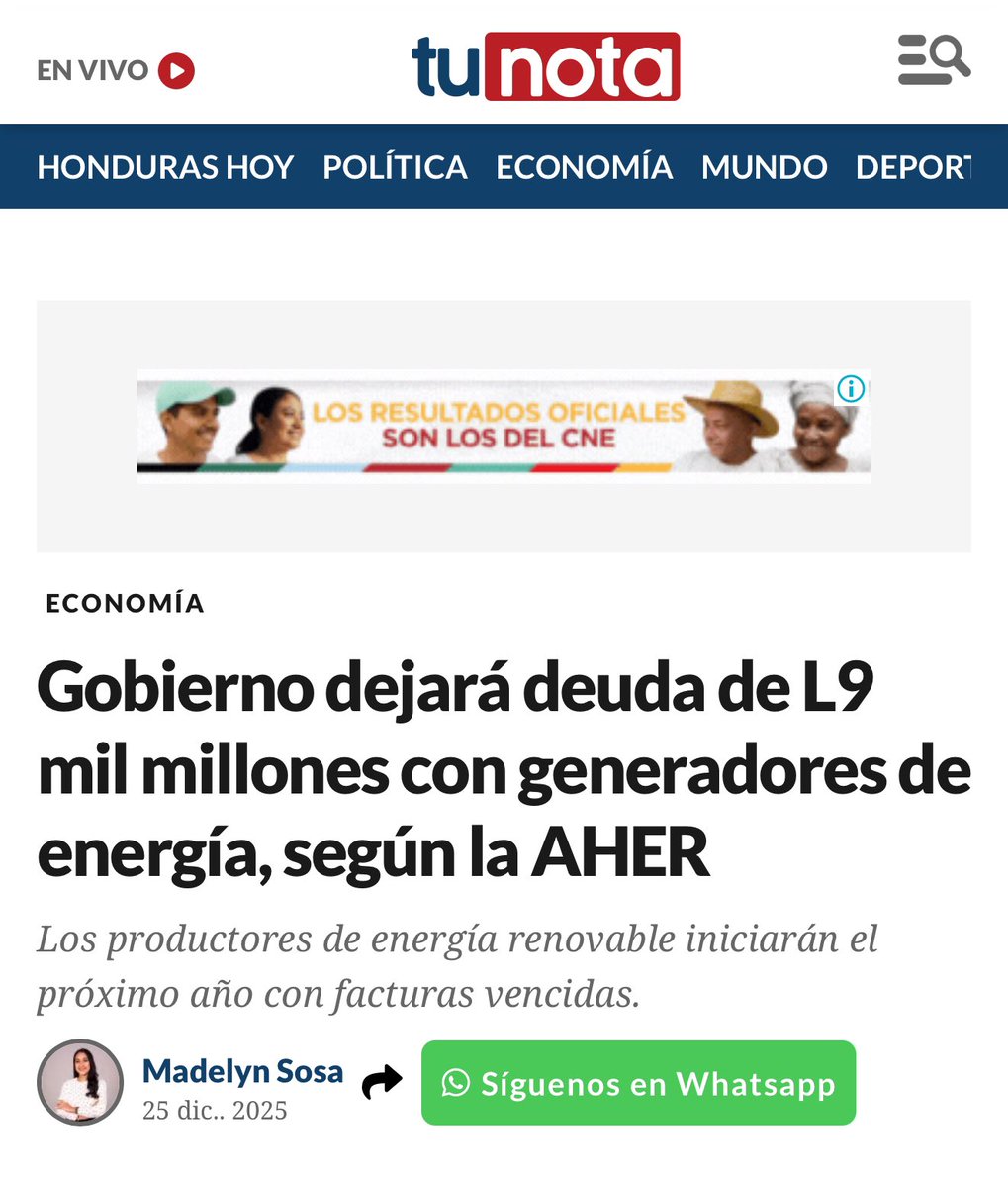 Recordar que en 2021 la deuda flotante a generadores quedó cerca de 15 mil millones de lempiras; o sea se cierra 35% por debajo. Dos; el 92% de la deuda total es heredada. De 2010 a 2022 creció 750% y en 4 años apenas 11%. 

Nadie les pagó más y mejor a los generadores que esta