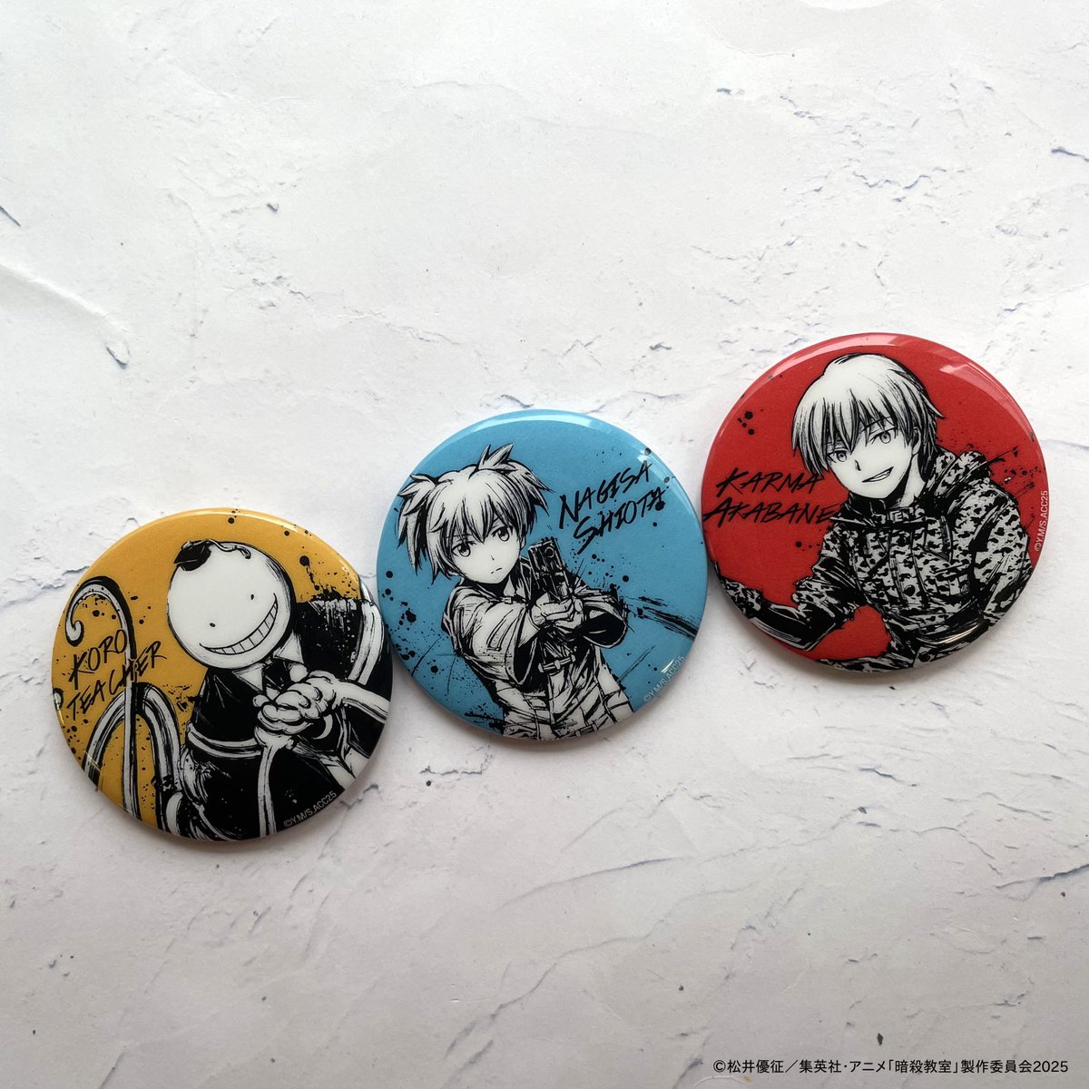 🏫商品紹介🏫／ 〈SUMIE 艶缶バッジセット〉 描きおこしの墨絵イラスト