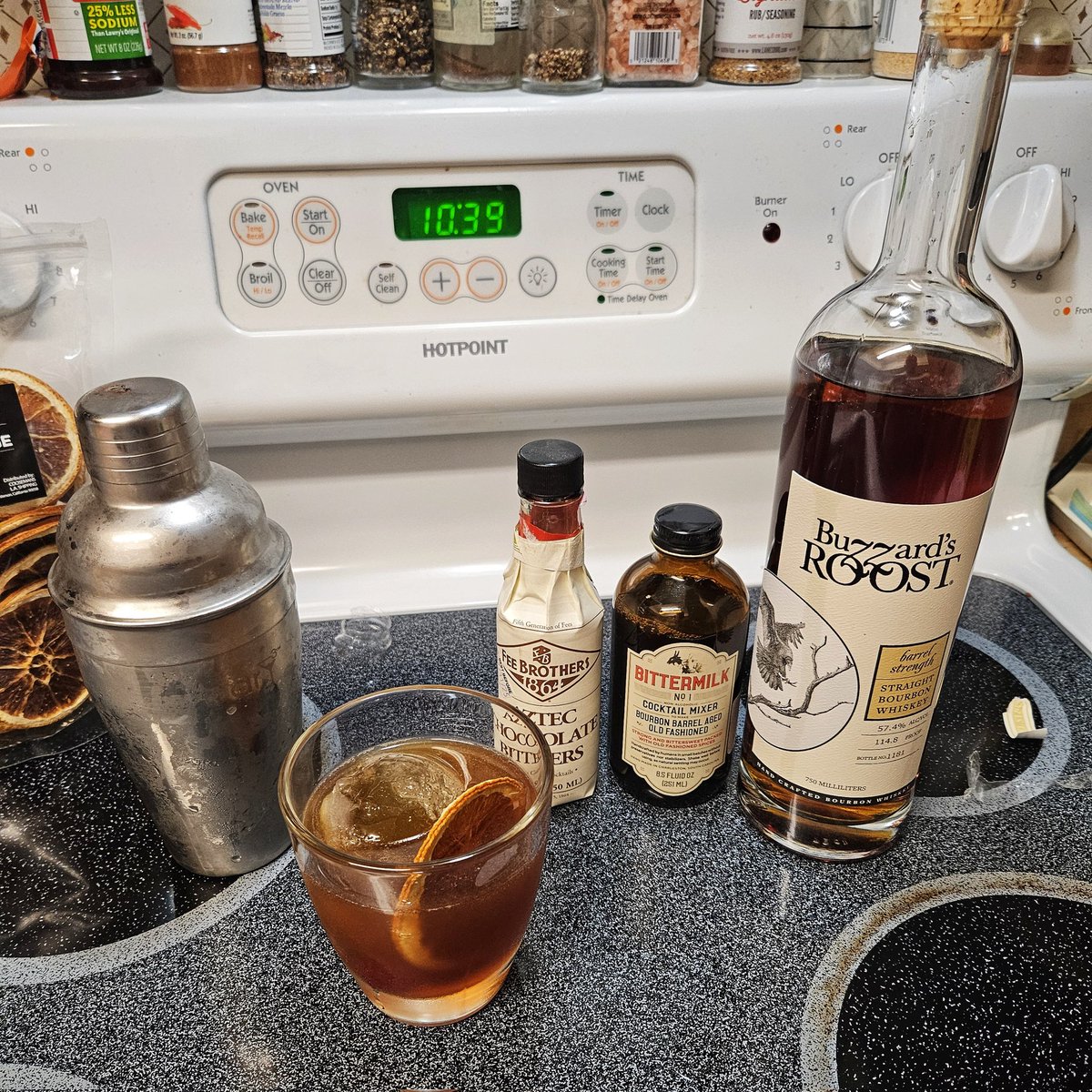 After a tasty steak dinner it's time for a Christmas Old Fashioned!