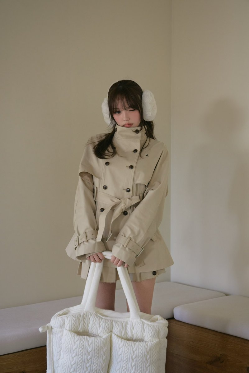 andmary Blair trench jacket pleats skirt ANDMARY Blair short