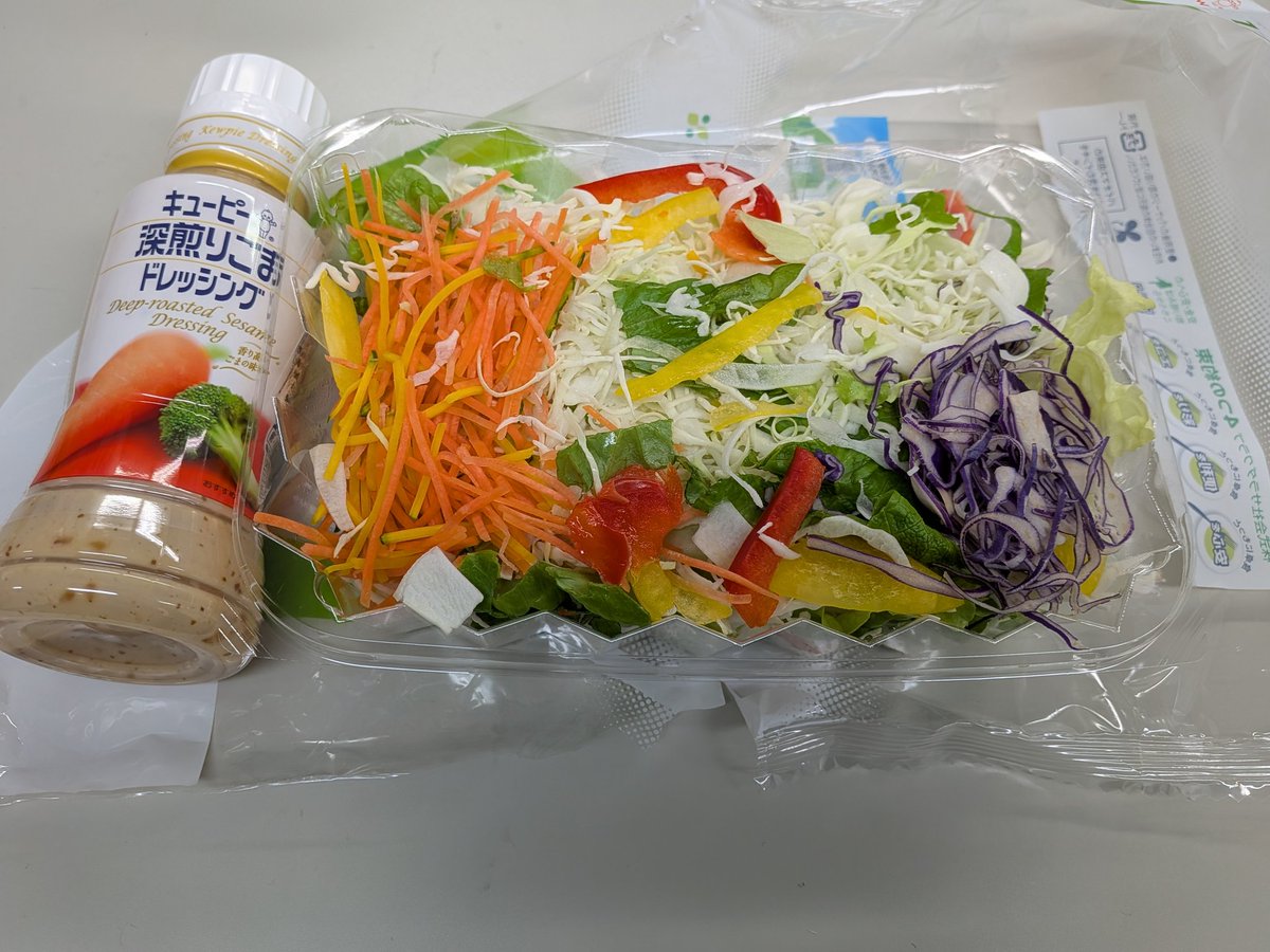 夜はシャチョーがご飯連れてってくれるらしいので、昼は葉っぱのみ！🌱🌱🌱🌱