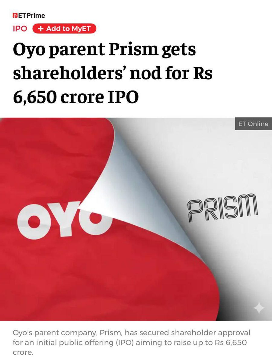 UnlistedXChange's tweet image. OYO IPO soon. 

Available in #PreIPO / #UnlistedMarkets 
Call 📞 WhatsApp 079775 29030 for buying selling any #Unlisted Shares before IPO. 

#OYORooms #OYOIPO #OravalStays #PrismIPO #IPOAlert #UpcomingIPO
