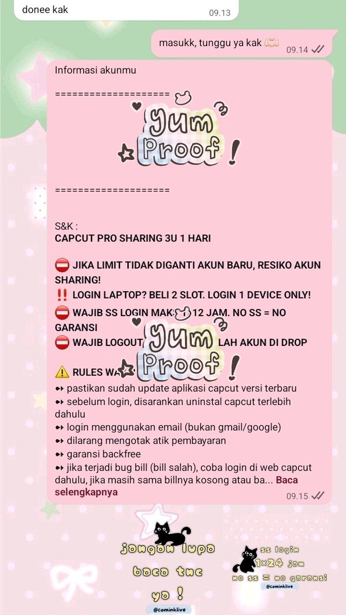 cominklive's tweet image. selimut pugi 🌟❗. aku sudah bukaa, yang butuh app capcut, viu, hbo, prime, canva, bstation, chatgpt, spotify, vidio, disney, dll. bisa ketuk dm/wa/tele kuu &amp;gt;__&amp;lt;
pl terbaru &amp;amp; proof : padlet.com/arsipfotoyumna…
fast yaa 🏃🏻‍♀️🏃🏻‍♀️