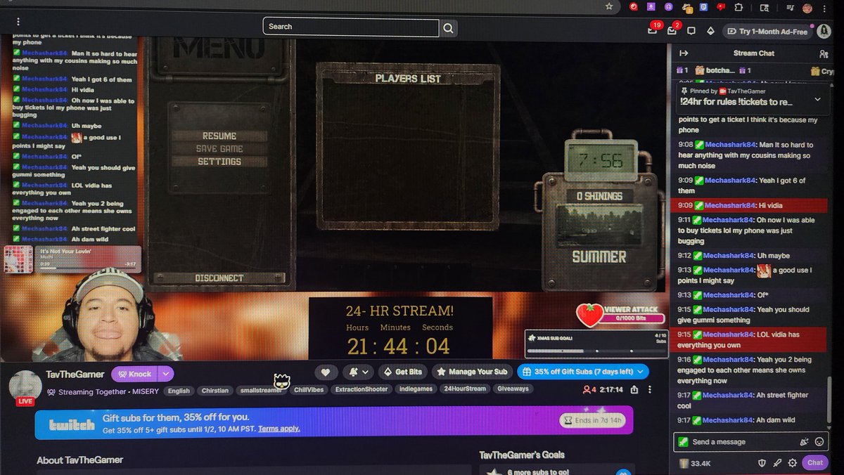 BRO TAV IS GIVING MONEY AWAY FOR FREE AND ALL YOU GOTTA DO IS FOLLOW, WATCH, AND REDEEM TICKETS OVER AT THE PURPLE SITE 
twitch dot tv forward slash tavthegamer (im tryna see if not using links works lol)