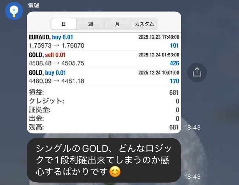 🌈FX 自動売買🌈
【superlative】スーパーレティブ

爆益ロジック×耐久プログラムの最新融合型EA
Hermes - ヘルメス

🆕 ナンピン飛ばし搭載：厳選されたポジションのみ発動
📉 ステルスエントリーで含み損を大幅カット
📈 実ポジ利益の最大化を追求した進化ロジック
▶️ line.me/ti/g2/ahGqjXxx…