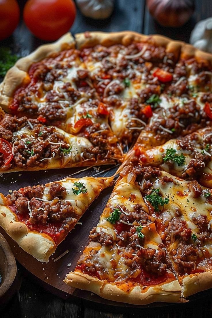 beauty11251125's tweet image. 🍕Hot, gooey cheese stretches and pulls, paired with juicy tomatoes and spiced ground meat—warmth that reaches your heart. On a chilly day, a slice of freshly baked pizza is pure comfort!🥰
