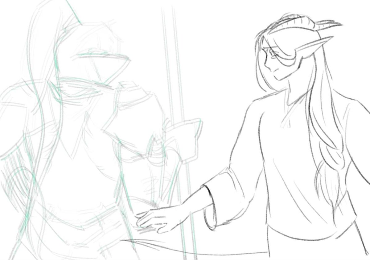 A newcomer, a paladin, and an oathbreaker #dndart #dnd5e #DnD #ArtistOnTwitter