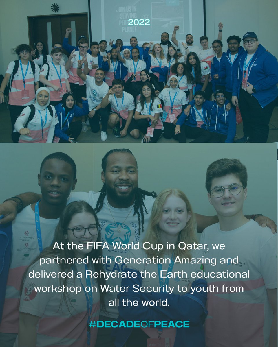 FfP_Global's tweet photo. #Flashback2022 From Expo Dubai to the World Cup in Qatar, Nigeria, Pakistan, Mozambique &amp; beyond — football became a force for unity, youth leadership and peace 🌍
10 years strong. Still building.
#FootballForPeace #DecadeOfPeace https://t.co/nYOHRMhcdW