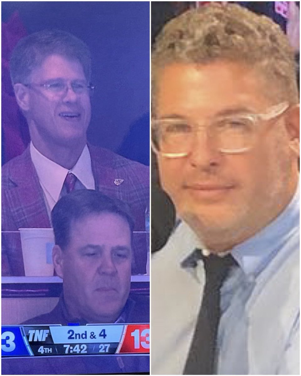 CWbluejay's tweet photo. ⁦@beatingthebook⁩ I believe we’ve found your doppelgänger.  Come to think of it, we’ve never seen you and Clark Hunt in the same place together… https://t.co/Jqpum5W9mV