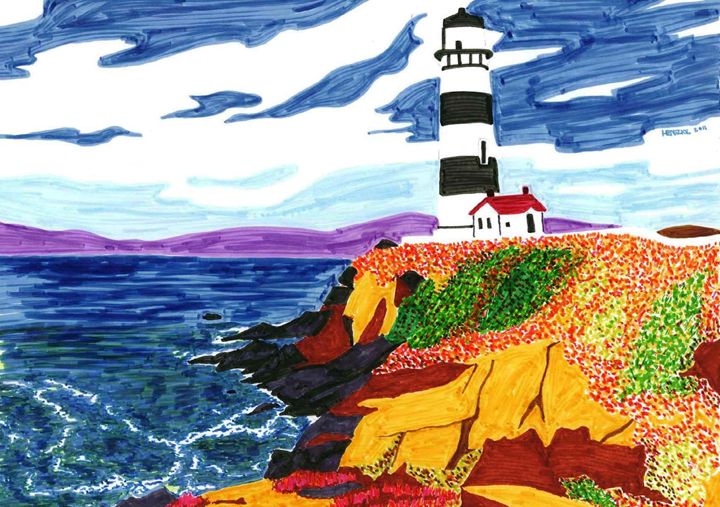 trybykart's tweet photo. Art of the Day! "Lighthouse". Buy at: https://t.co/pMl6O8dPO6 https://t.co/cYEquGrBLi