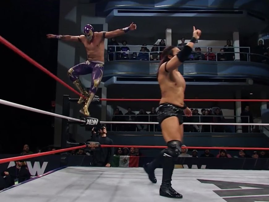 extremeparty's tweet image. CONTINENTAL CLASSIC BLUE LEAGUE MATCH
竹下幸之介(レイジングファイヤー)マスカラ・ドラダ
※竹下は勝ち点13でBLUE LEAGUE1位通過。 #AEWCollision