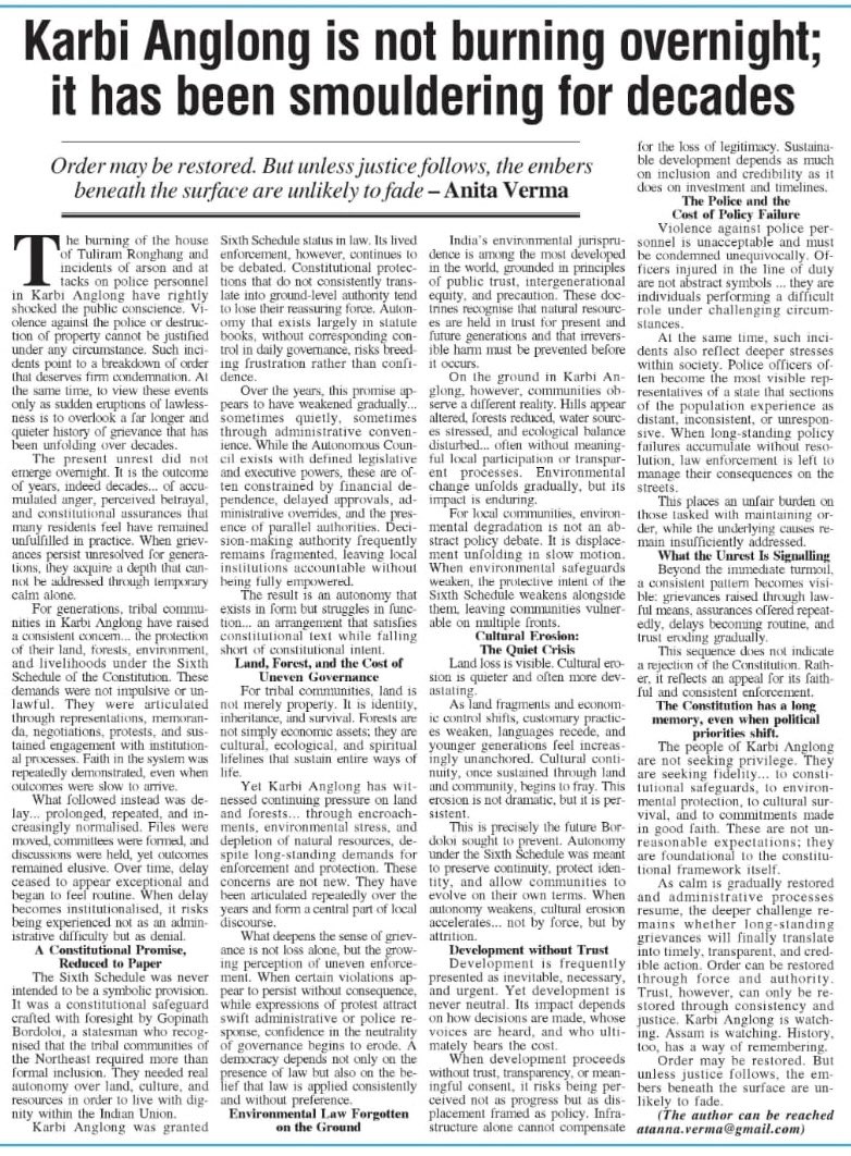 For an in-depth analysis of the unrest in Karbi Anglong read this piece by <a href="/annaverma/">𝕾𝖙𝖎𝖑𝖑𝕽𝖎𝖘𝖎𝖓𝖌</a> 
epaper.sentinelassam.com/editionname/Gu…