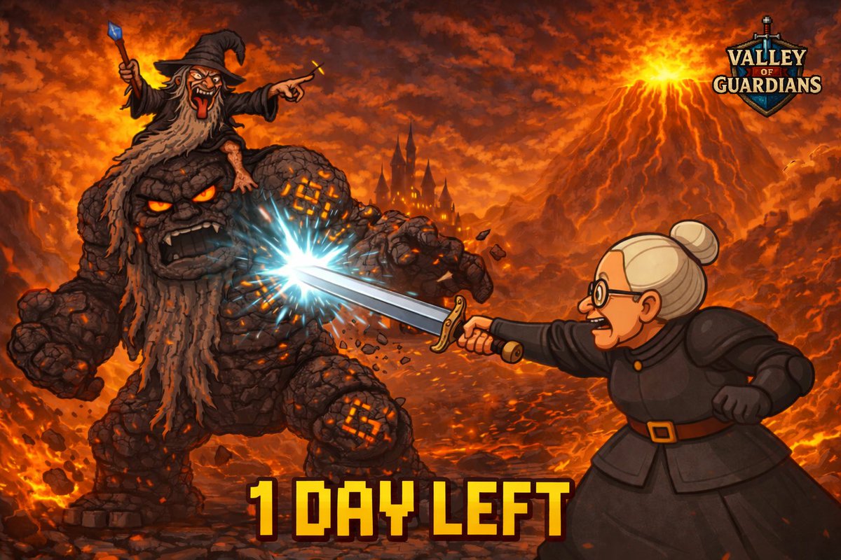 Happy Holidays, Guardians!

Season 5 ends in less than 1 day ⏳

Spend your GC (it will reset after Season ends), push the rankings, and finish strong before the reset.
See you at the top. ⚔️

➡️valleyofguardians.xyz