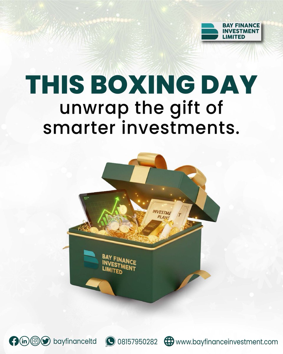 bayfinanceltd's tweet photo. Happy Boxing Day to you all! May the unwrapping and shared gifts fill every home with joy. May this year remind you of your many wins, and may we build on them to make the coming year even brighter. 
#boxingday https://t.co/yycpfe9c4m