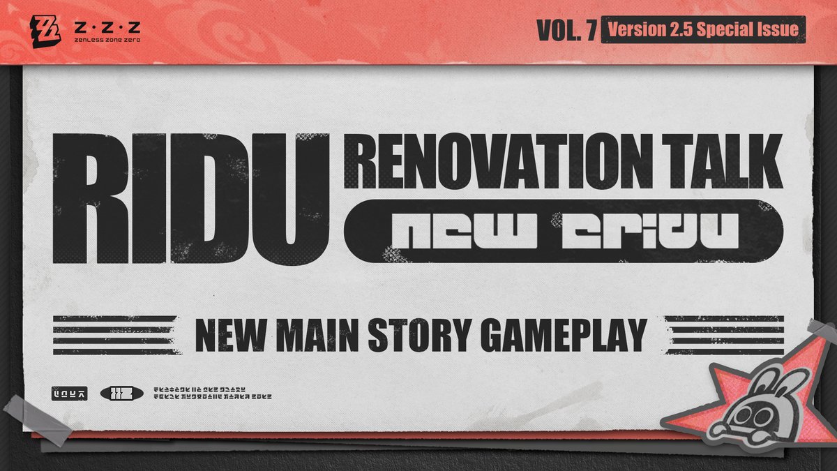 ZZZ_EN's tweet image. Ridu Renovation Talk Vol. 7 | New Main Story Gameplay

Hi, Proxies!
Today, we're bringing you updates on the main gameplay features in Version 2.5, as well as introducing the new Buyan store. Let's check them out!

▼Details
hoyo.link/soAHHLYN3

#zzzero #zenlesszonezero