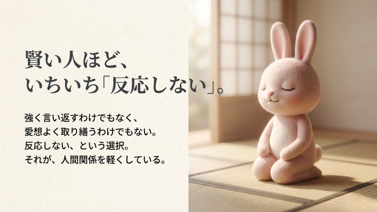 yurika10311's tweet image. いちいち「反応しない」がうまくいく。