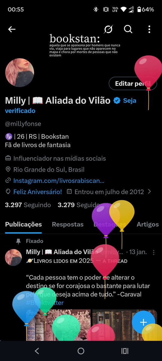 millyfonse's tweet photo. Apareci pra ver os balões https://t.co/2HIYbNJY7I