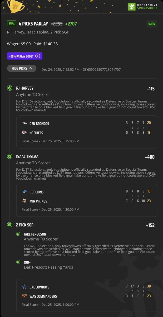 hushyhd's tweet photo. @BetSyndicateAI Crazy sweat, Merry Christmas to us! https://t.co/QdNfQvJ5VQ