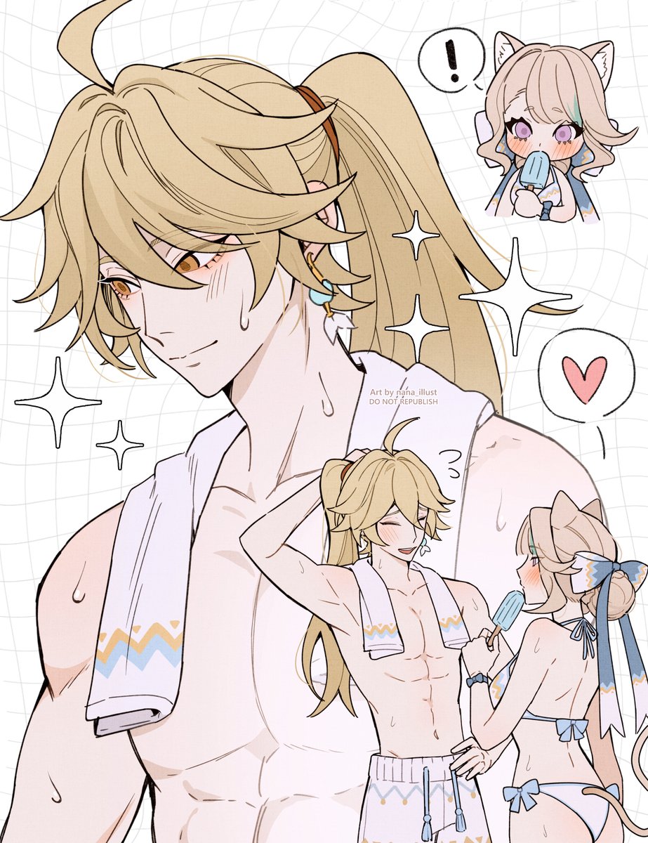 nana__illust's tweet image. Aenette #GenshinImpact #原神