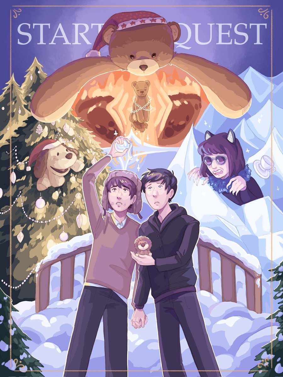 ylissebian's tweet image. an evil bear has kidnapped lioness and plans to ruin christmas⁉️